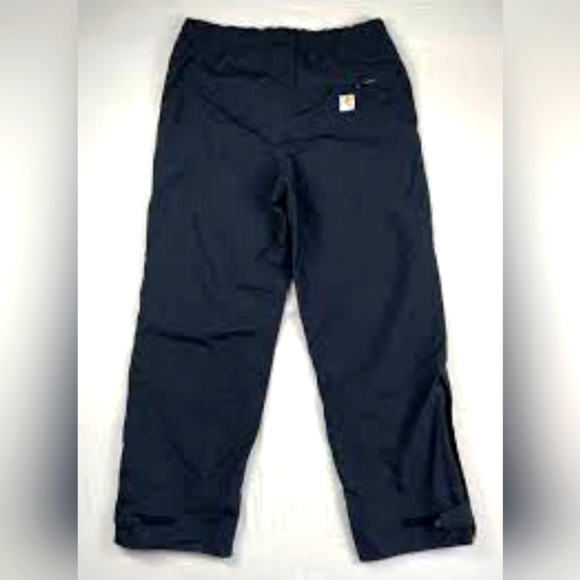 Carhartt Double Knee Blue Storm Defender Pants Ski Snow Rain Waterproof Men XL